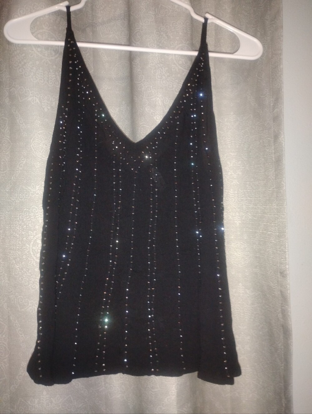 Free People Sparkly black top